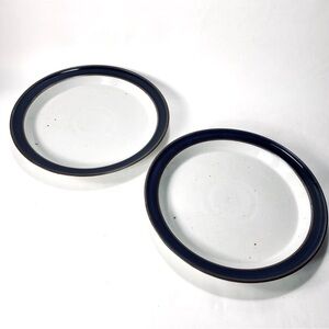 2 MCM Dansk Design Denmark Blue Umber Blue/Brown Salad Plates 8 ½”